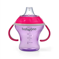 Чашка- непроливайка с мягким носиком 180 мл ( цвет розовый) BabyOno Natural Nursing