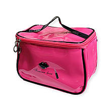 Косметичка-Валізка Traum LIPS Forever Love лакована 23х12х14 см фуксія