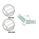 Ущільнювач двері душової кабіни (скло 6мм) 135 градусів HDL-203, фото 2