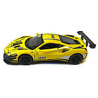 Машинка металева дитяча Ferrari Феррарі, жовта, Авто Експерт металопластик, 1:32, звук, світло, інерція, відчиняються двері,, фото 4