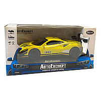Машинка металева дитяча Ferrari Феррарі, жовта, Авто Експерт металопластик, 1:32, звук, світло, інерція, відчиняються двері,, фото 8