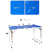 Стіл туристичний складаний посилений, Алюмінієвий міцний стіл + 4 стільці для пікніка та кемпінгу Синій, фото 4