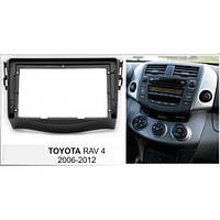 Переходная рамка Toyota RAV4 2006-2012 9" с комплектом проводов (черный)