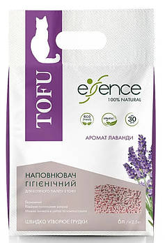 Наповнювач туалету для кішок тофу з ароматом лаванди Essence Tofu 6 л