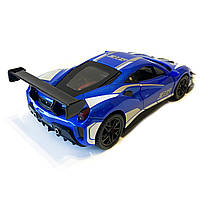 Машинка металева дитяча Ferrari Феррарі, синя, Авто Експерт металопластик, 1:32, звук, світло, інерція, відчиняються двері, капот,, фото 5