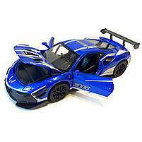 Машинка металева дитяча Ferrari Феррарі, синя, Авто Експерт металопластик, 1:32, звук, світло, інерція, відчиняються двері, капот,, фото 6