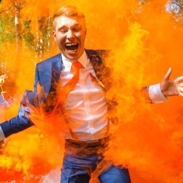 🔥Оригінал! Jorge Помаранчевий дим для фотосесії, Кольоровий дим (Висока насиченість)