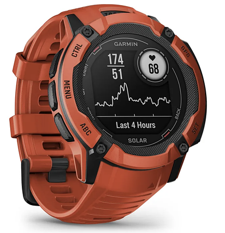 Смарт-годинник Garmin Instinct 2X Solar Flame Red, фото 1