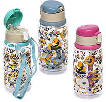 Пляшка для води на 900мл Казковий ліс із трубочкою