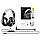 Навушники дротові OneOdio Fusion A71D, ігрова гарнітура, чорно-білі, фото 4