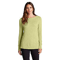 Пуловер Eddie Bauer Womens Lux Thermal Crewneck Sweater LIGHT YELLOW HTR XS Желтый (0303LYH-XS)