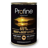 Влажный корм для собак с говядиной и печенью Profine Dog Beef &Liver 400 г