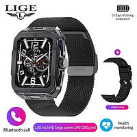 LIGE 2023 PPG smart watch/ смарт часи класичні /смарт годинники красивий корпус ,великий екран