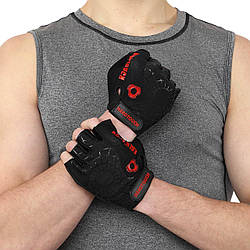 Перчатки для фітнесу та тренувань HARD TOUCH FG-9499 розмір L, чорні з червоним