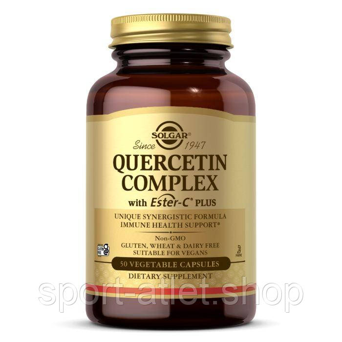 Натуральна добавка Solgar Quercetin Complex with Ester-C Plus, 50 вегакапсул