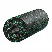 Масажний ролик (валик, ролер) гладкий 4FIZJO EPP PRO+ 45 x 14.5 см 4FJ0088 Black/Green