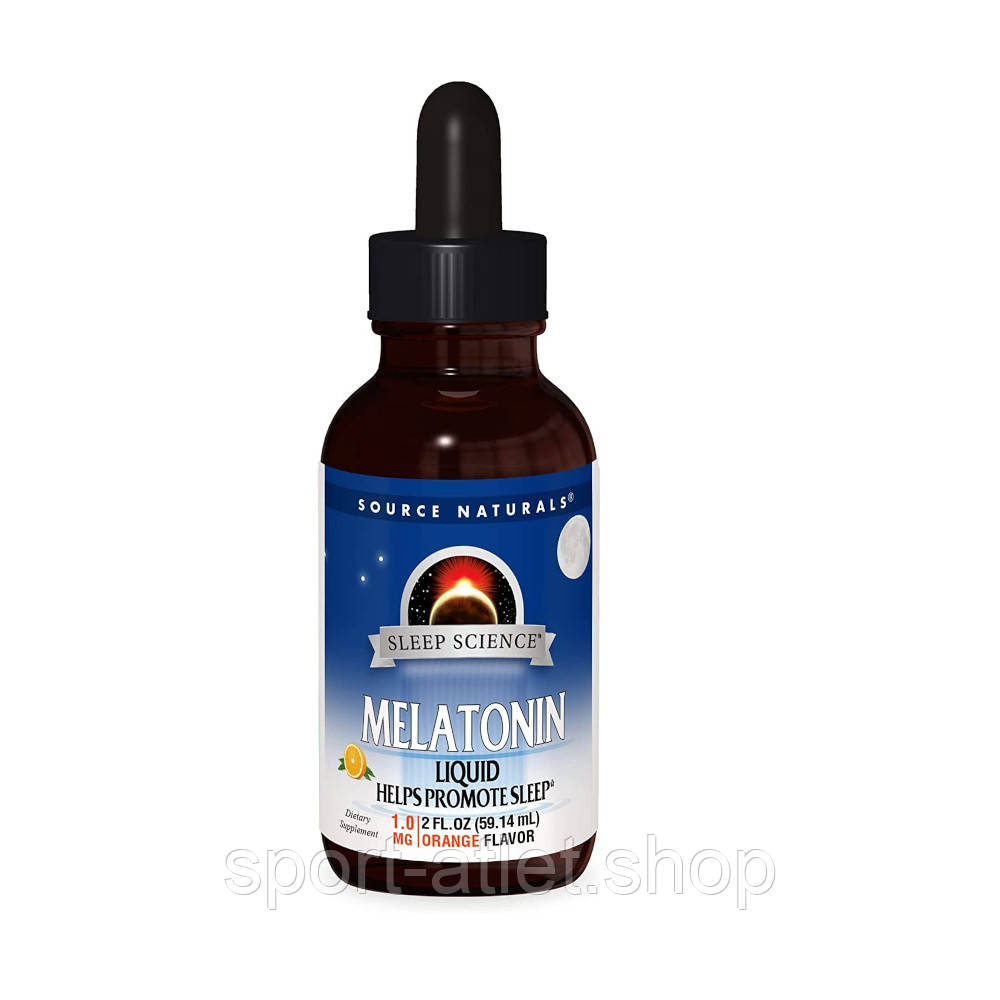 Натуральна добавка Source Naturals Melatonin Sleep Science, 59 мл лимон