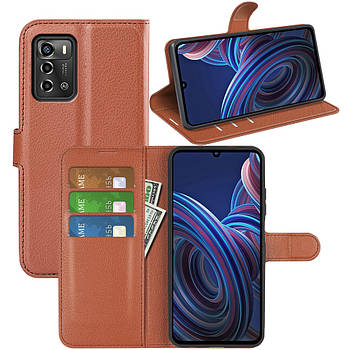 Чохол-книжка Litchie Wallet для ZTE Blade A72 4G Brown