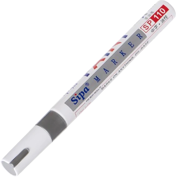 Маркер-фарба технічний перманентний (3 мм, срібний) Sipa Paint SP-110