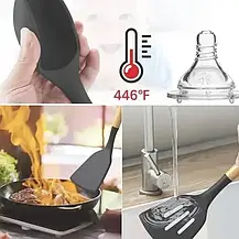 Набір силіконового кухонного приладдя з 12 предметів Kitchen Set, Набір кухонного приладдя Чорний, фото 3