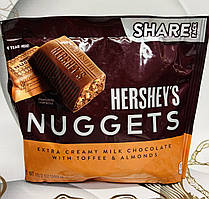 Цукерки Hershey's Nuggets Молочний шоколад, мигдаль та карамель