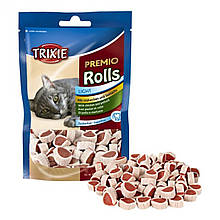 Ласощі для кішок Trixie Premio Rolls, курка/минтай, 50г