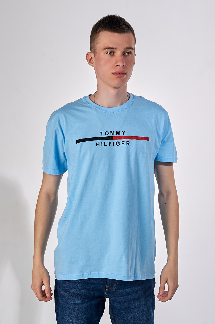 Чоловіча футболка Tommy Hilfiger, блакитного кольору