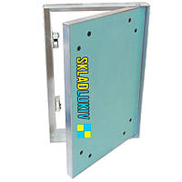 Дверца под обои и покраску 300х400 (ШхВ) Алюминиевая Модель Короб