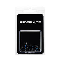 Болти для кріплення гальмівного диска RIDERACE (чорні) для велосипеда — 12 шт. Т25/М5х9 мм