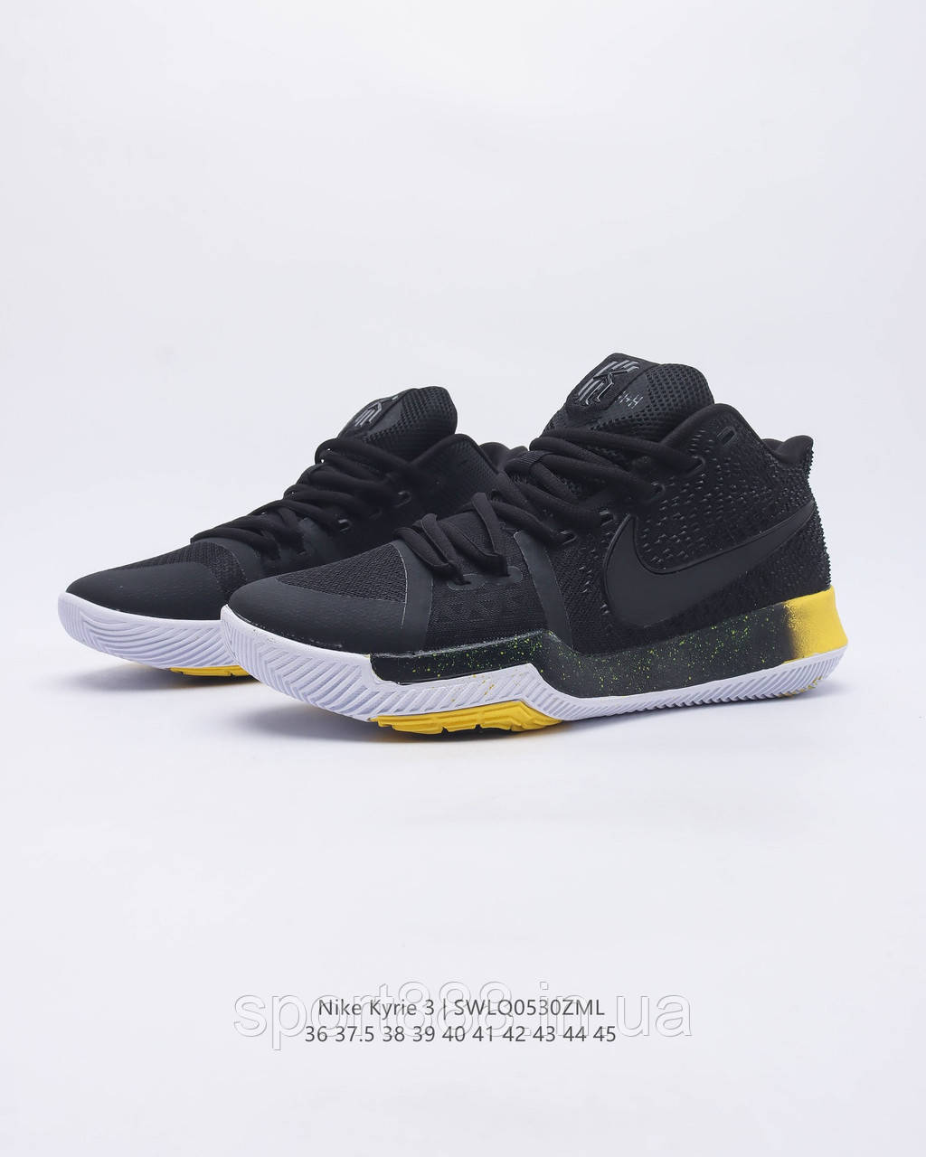 Eur36-45 Nike Kyrie 3 чорні чоловічі баскетбольні кросівки, фото 1