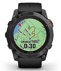 Годинник Garmin Fenix 7X Pro – Solar Edition Slate Grey with Black Band, фото 3