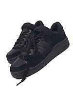 Мужские кроссовки Adidas Forum Black (черные) высоке спортивные повседневные кроссы 316-12 Адидас