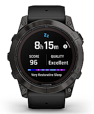 Годинник Garmin Fenix 7X Pro – Sapphire Solar Edition Carbon Grey DLC Titanium with Black Band, фото 6