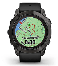 Годинник Garmin Fenix 7X Pro – Sapphire Solar Edition Carbon Grey DLC Titanium with Black Band, фото 4