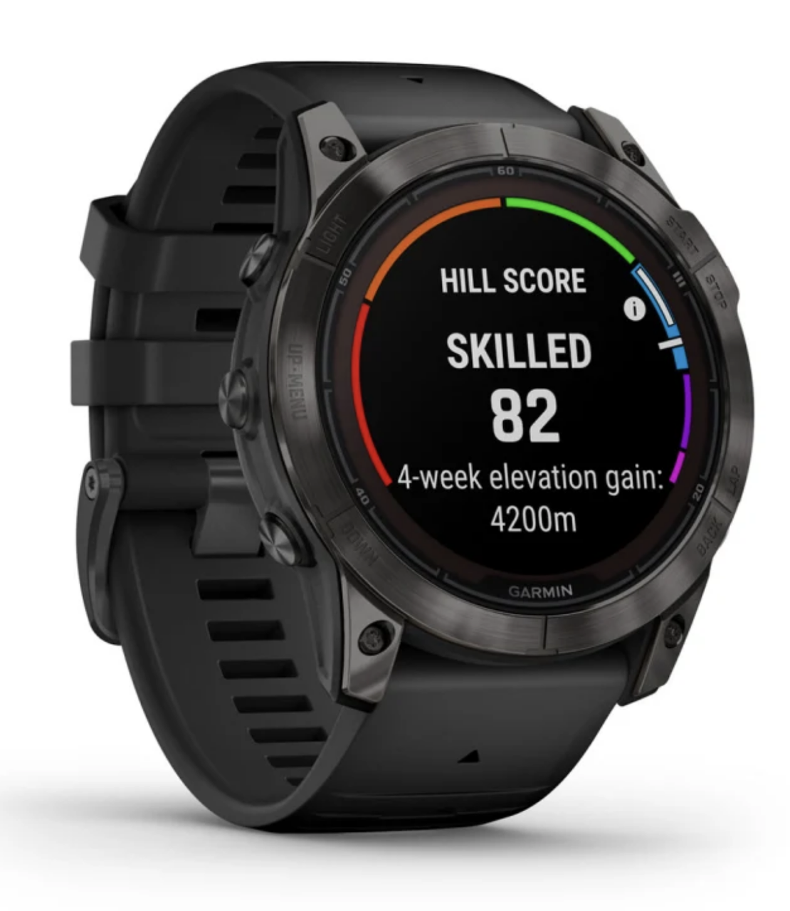 Годинник Garmin Fenix 7X Pro – Sapphire Solar Edition Carbon Grey DLC Titanium with Black Band