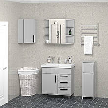 Шафа настінна з дзеркалом 640х150х794 мм Сірий