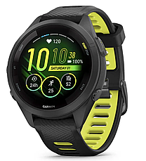 Смарт-годинник Garmin Forerunner 265S Black Bezel and Case with Black/Amp Yellow Silicone Band, фото 4
