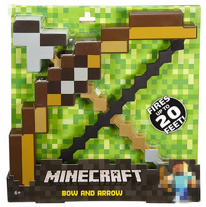 Піксельний Лук Minecraft Bow зі стрілою 34 см