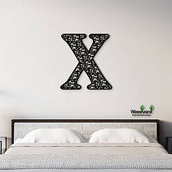 Панно Буква X 15x15 см - Картини та лофт декор з дерева на стіну.