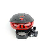 Задній ліхтарик стоп на велосипед ААА* 2 шт., фото 9