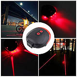 Задній ліхтарик стоп на велосипед ААА* 2 шт., фото 8