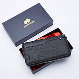 Портмоне чоловіче шкіряне Bison Denim N8271-1B (Чорний), фото 6