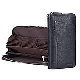 Портмоне чоловіче шкіряне Bison Denim N8271-1B (Чорний), фото 8
