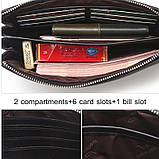 Чоловіче портмоне із натуральної шкіри Bison Denim N8061-1C (Коричневий), фото 3