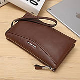 Чоловіче портмоне із натуральної шкіри Bison Denim N8061-1C (Коричневий), фото 4