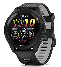 Смарт-годинник Garmin Forerunner 265 Black Bezel and Case with Black/Powder Gray Silicone Band, фото 4