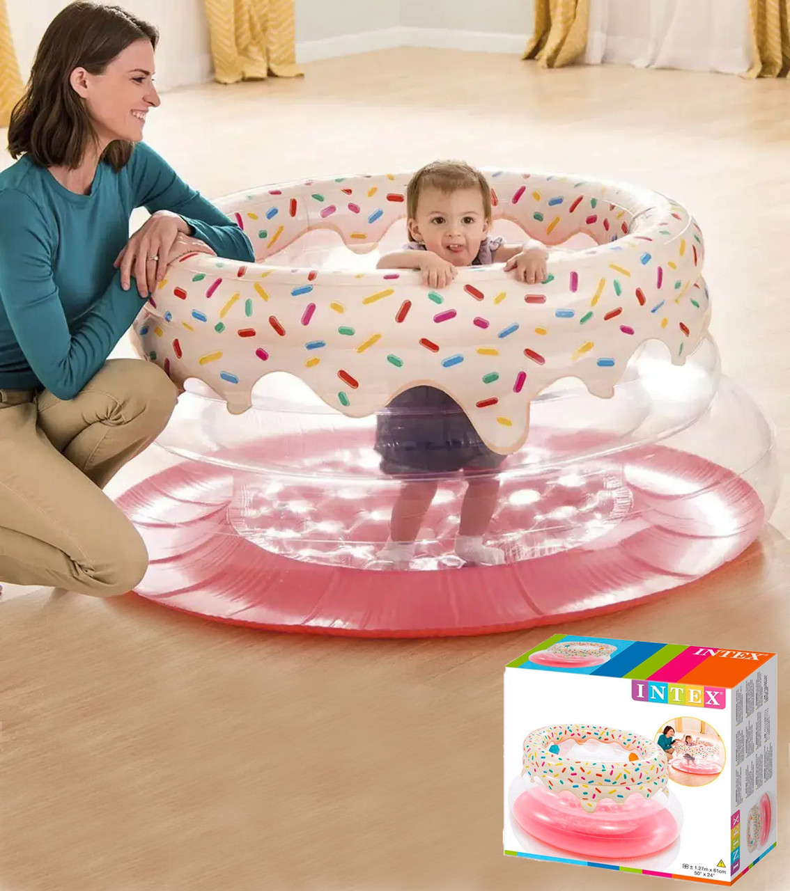 Надувний Ігровий Центр Intex - Манеж "Пончик" 127 х 61см 48476, фото 1