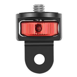 Металевий поворотний перехідник із кріплення GoPro на 1/4 дюйма для камер Sony і Xiaomi, Osmo pocket Чорно-червоний