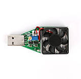 USB навантаження (0,15-3,00А; 15 Вт; 3,7-13В) з кулером і радіатором, фото 4