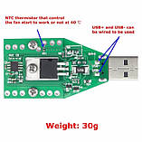 USB навантаження (0,15-3,00А; 15 Вт; 3,7-13В) з кулером і радіатором, фото 7
